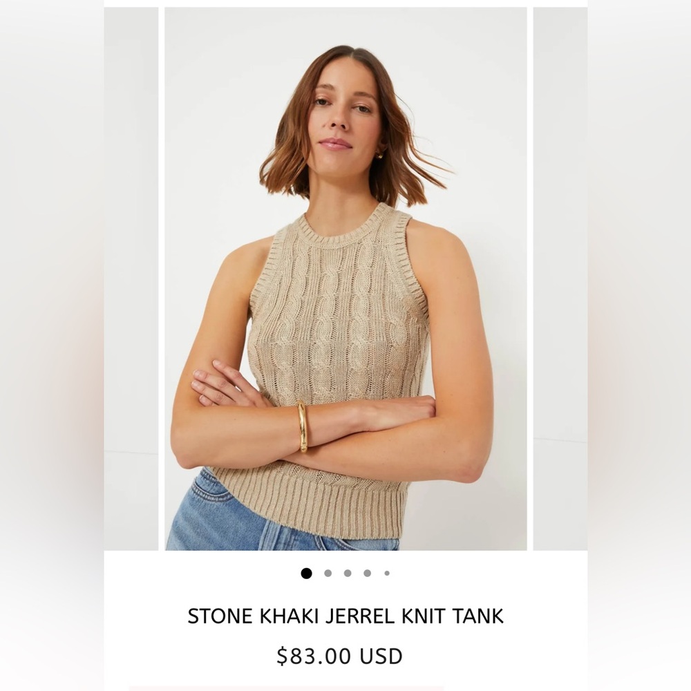 Stone Khaki Knit Tank Top